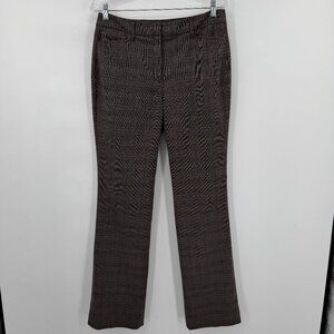 White House Black Market The Boot Plaid Dress Pants Women’s Size 6 Brown Multi